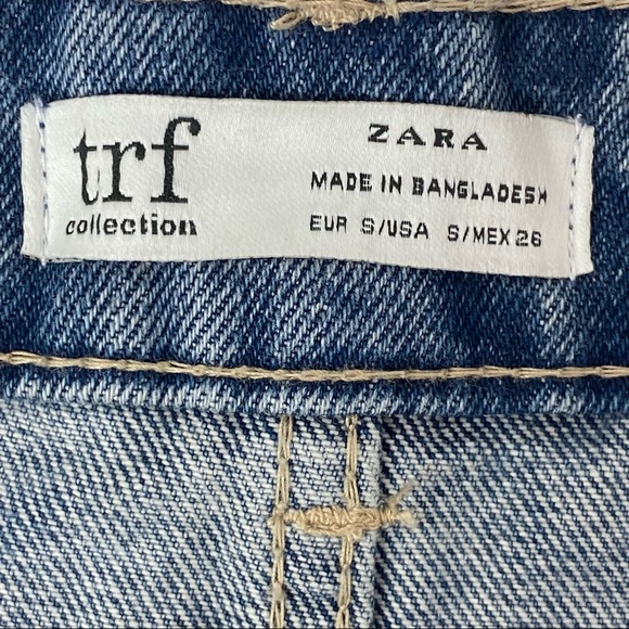 Zara TRF Collection Distressed Mini Skirt Size Small - Picture 4 of 7